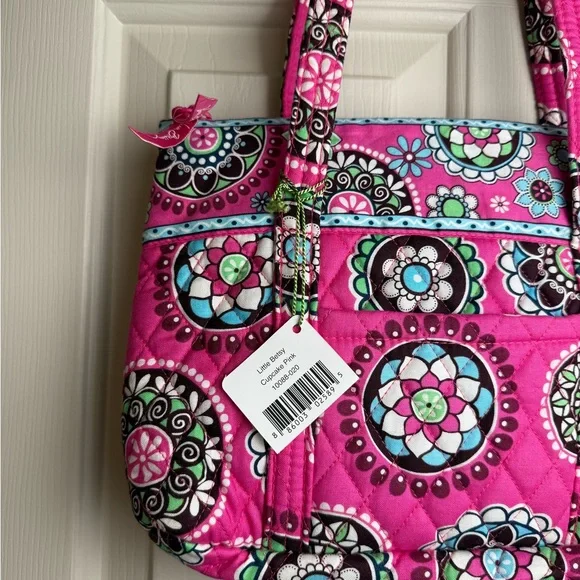 NWT Vera Bradley Cupcake Pink Little Betsy Purse Retired Tote Bag - Picture 2 of 7